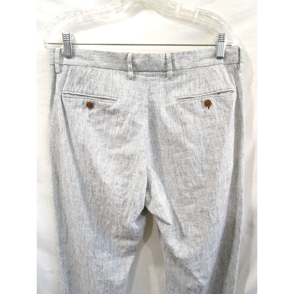 J.Crew Slim Bedford Linen Blend Pinstripe Trouser Pants Men 31x30
